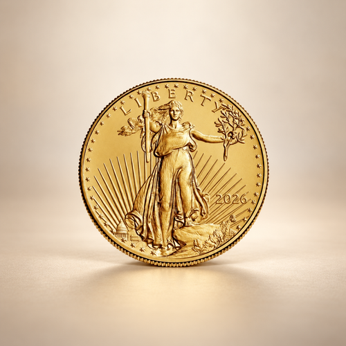 2026 1 oz Gold Uncirculated Coin – Liberty & Eagle Design